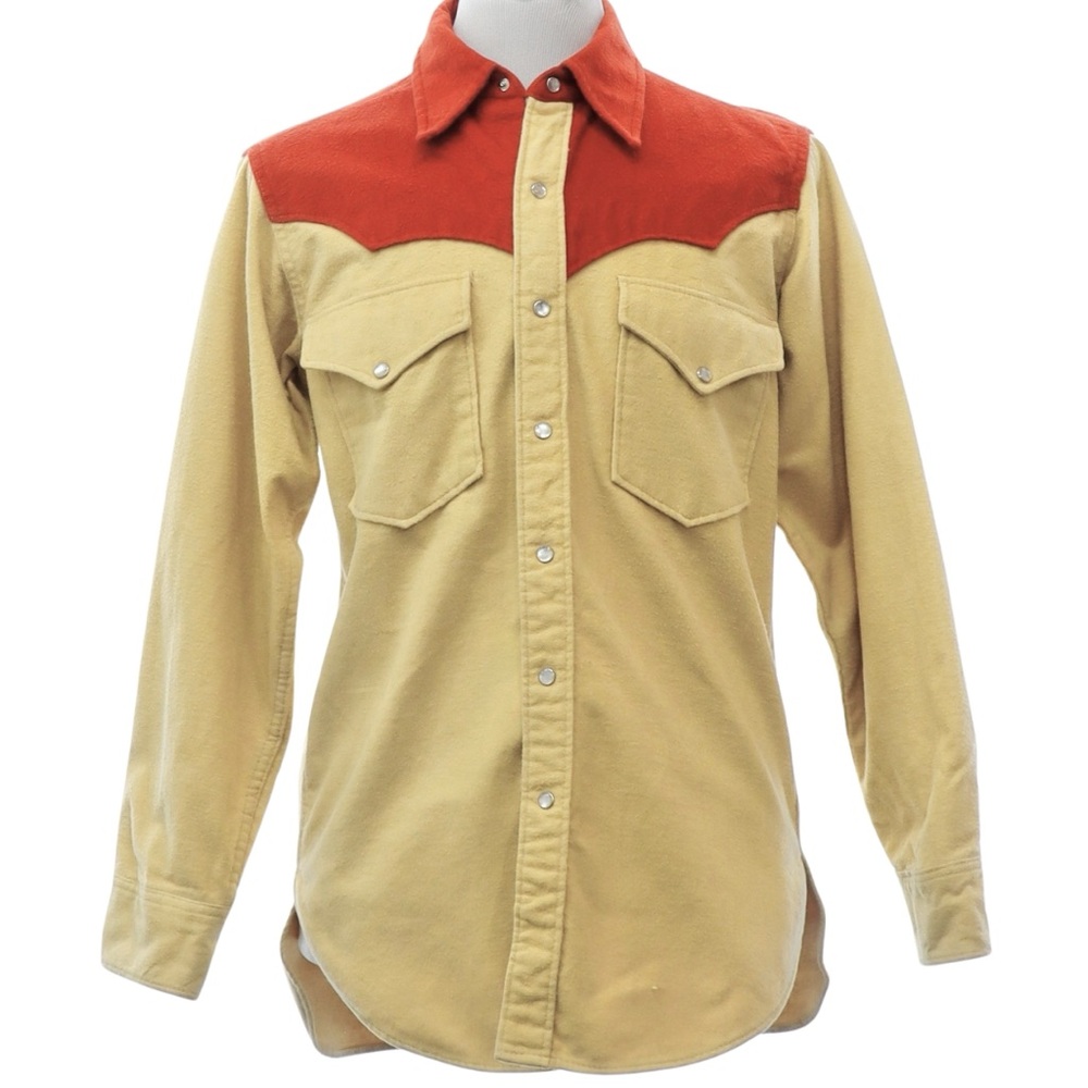 1970's Vintage Woolrich 100% Cotton Pearl Snap
Western Flannel Men's Medium
